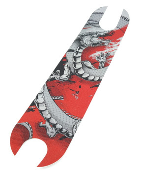 Mata antypoślizgowa Naklejka na podest do Xiaomi M365 / 1S / Essential - RED GREY DRAGON