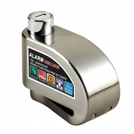 Blokada zabezpieczenie z alarmem DISC LOCK do Xiaomi M365 / 1S / Essential - SREBRNY