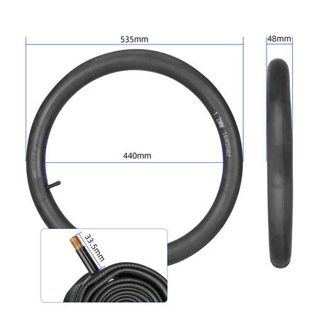 Dętka 24x3.0" z Wentylem Prostym do Roweru Fat bike