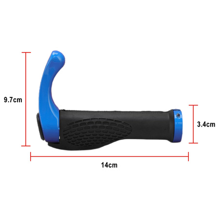 Gripy (chwyty) z rogami - black/blue