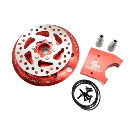 Monorim MD-FB RED Osłona Pokrywa Przedniego Silnika 36V z tarczą hamulcową i adapterem do Xiaomi M365 / PRO / PRO 2 / 1S / Essential