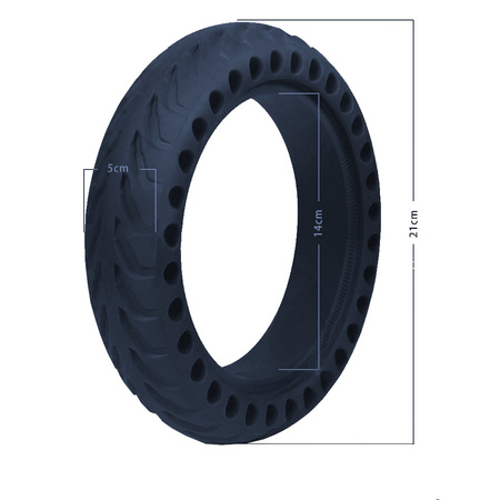 OPONA 8.5x2" (8 1/2x2) Półpełna do Xiaomi M365 / PRO 2 / Mi 3 / Fiat 500 - NIEBIESKI