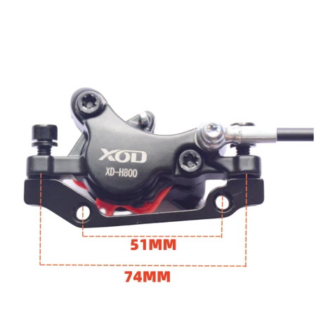 Zestaw Tylny hamulec hydrauliczny (zacisk+przewód) + Prawa hydrauliczna klamka hamulca do Kukirin G3 PRO
