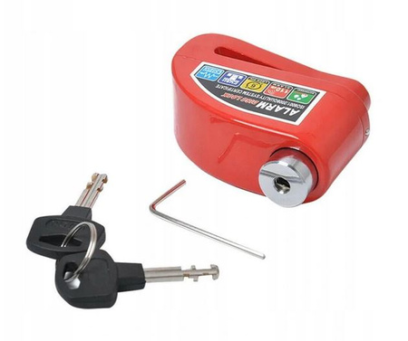 Blokada DISK LOCK Tarczy Hamulcowej Alarm do Xiaomi M365 / PRO / PRO 2 - Czerwony