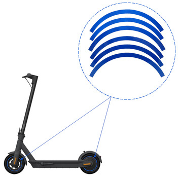 Naklejki odblaskowe na felgę do Ninebot Max G30 / Motus Scooty 10 / Frugal Power - NIEBIESKI