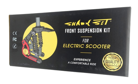 Zawieszenie przednie amortyzator SHARKSET do Xiaomi M365 / M365 PRO / PRO 2 / 1S / Essential / Motus Scooty 8.5 / Fiat 500 / Aovo PRO - kolor CZERWONY