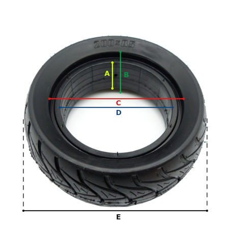 Opona pełna 200x85 do hulajnogi elektrycznej