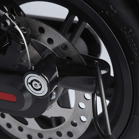 Linka zabezpieczająca 100cm do blokady do Xiaomi M365 / M365 PRO / PRO 2 / 1S / Essential / Ninebot Max / Motus Scooty - CZARNY