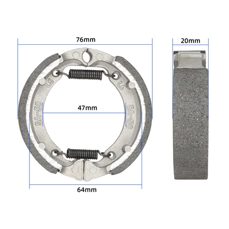 Zestaw Okładziny Klocki Hamulcowe Bębnowe do Ninebot Max G30 / Motus Scooty 10