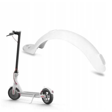 ZESTAW Błotnik tylny + Duży Wspornik tylnego błotnika do Xiaomi M187 / M365 / M365 PRO – BIAŁY