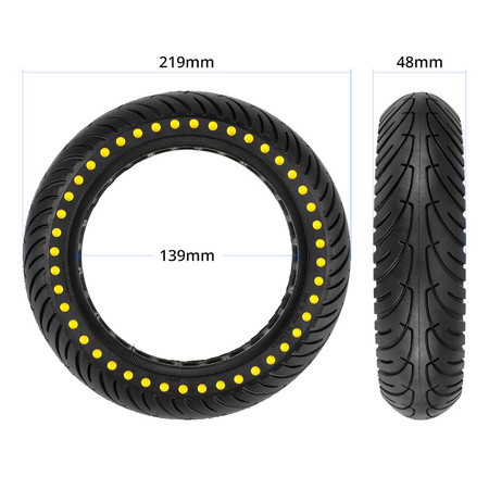 Opona półpełna 8.5x2" YELLOW DOT do Xiaomi M365/PRO/1S/PRO2/Essential/Mi3