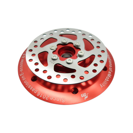 Monorim MD-FB RED Osłona Pokrywa Przedniego Silnika 36V z tarczą hamulcową i adapterem do Xiaomi M365 / PRO / PRO 2 / 1S / Essential