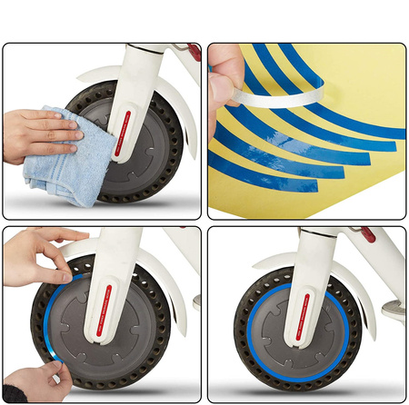 Naklejki odblaskowe na pokrywy silnika do Xiaomi M365 / PRO / PRO 2 / 1S / Essential - ŻÓŁTY