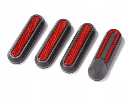 4x Odblaskowa osłona śrub do Xiaomi M365 / PRO / PRO 2 / 1S / Essential - Szary / Czerwony