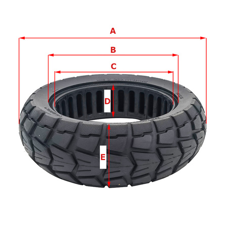 Opona Bezdętkowa Półpełna 10x2.75-6.5" (slot 53mm)