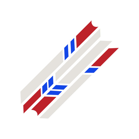 Naklejki odblaskowe do Xiaomi M365 / M365 Pro / Pro 2 - Srebrno czerwono niebieskie