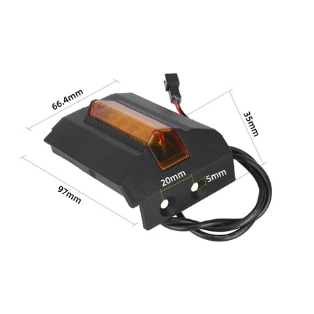 Prawe Tylne Światło Boczne LED do KuKirin G2 PRO 2024