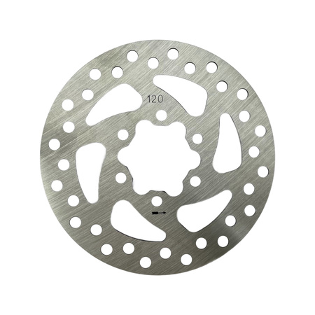 Tarcza hamulcowa 120mm 6 otworów do Techlife X6 / Blaupunkt ESC808 / Motus Scooty 8.5 / Joyor S-8S / Joyor S-10S / Joyor S-5S / Kaabo Mantis 8
