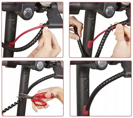 Spiralna Osłona Kabli do Hulajnogi Xiaomi/Ninebot/Motus - RÓŻOWY