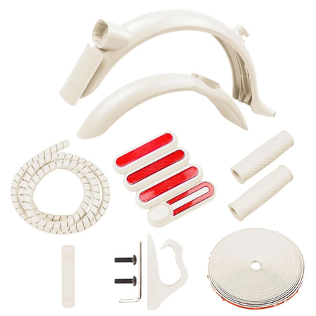 Biały zestaw do personalizacji hulajnóg Xiaomi M365 / M365 PRO / PRO 2 / 1S / Essential / Mi3