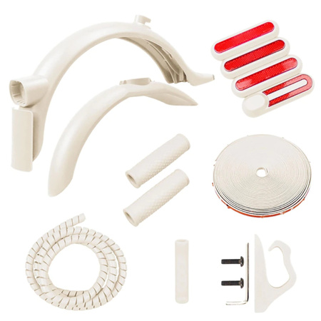 Biały zestaw do personalizacji hulajnóg Xiaomi M365 / M365 PRO / PRO 2 / 1S / Essential / Mi3