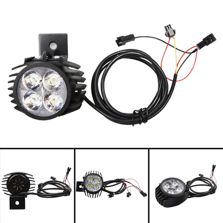 Przednia lampa Led z wbudowanym klaksonem do Kugoo M4 / M4 PRO  - kolor czarny