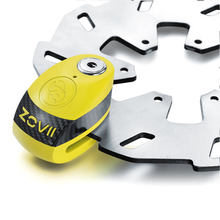 Zabezpieczenie Disc Lock z Alarmem ZOVII ZD6 - Yellow