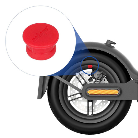 Zaślepka korek otworu wentyla tylnego koła Xiaomi M365 / PRO / PRO 2 / Mi 3 / 4 PRO / 4 ULTRA / 1S i przedniego Ninebot MAX G30