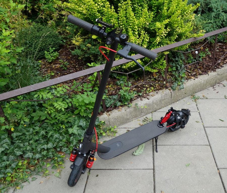 Zawieszenie przednie amortyzator SHARKSET do Xiaomi M365 / M365 PRO / PRO 2 / 1S / Essential / Motus Scooty 8.5 / Fiat 500 / Aovo PRO - kolor CZERWONY