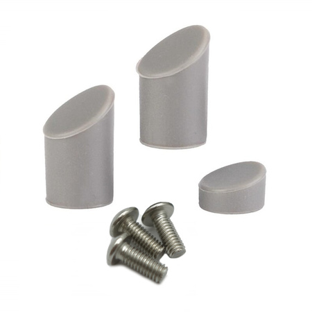 3x Szara zaślepka + 3x Śruba do tylnego błotnika do Xiaomi M365 / PRO / PRO 2 / 1S / Essential