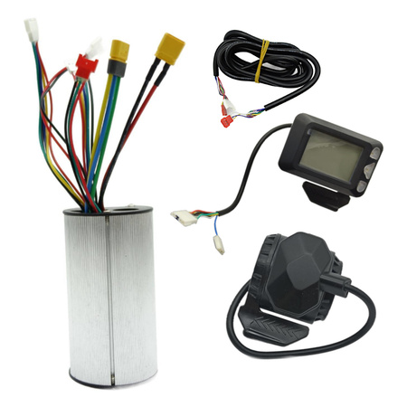 Zestaw elektroniki kontroler 24V 12A + manetka z wyświetlaczem + manetka