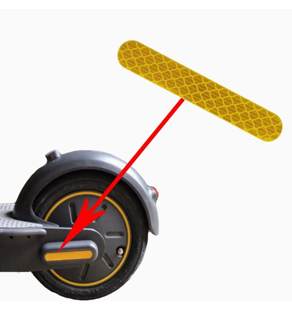 Naklejki odblaskowe Zaślepki do Ninebot Max G30 / Motus Scooty 10 - Żółty