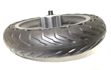 Szare koło tylne z osią i pełną oponą do Xiaomi M365 / 1S / Essential / Mi 3