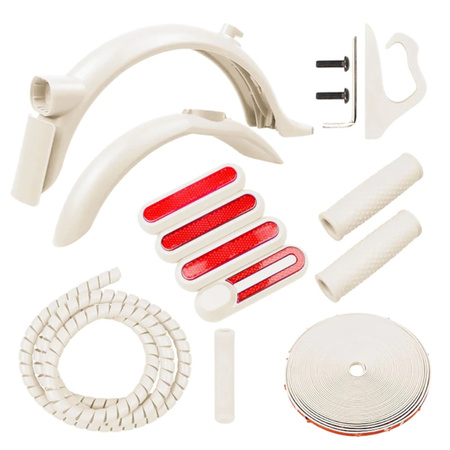 Biały zestaw do personalizacji hulajnóg Xiaomi M365 / M365 PRO / PRO 2 / 1S / Essential / Mi3