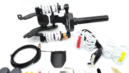 Zawieszenie przednie amortyzator SHARKSET do Ninebot Max / G30 Motus Scooty 10 / Frugal Power - kolor BIAŁY