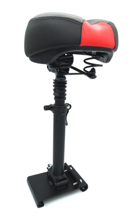 Amortyzowane siodełko do Xiaomi M365 / 1S / Essential / Mi 3 / Fiat 500 - Czarny, czerwony