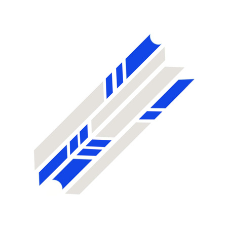 Naklejki odblaskowe do Xiaomi M365 / M365 Pro / Pro 2 - Niebiesko srebrne