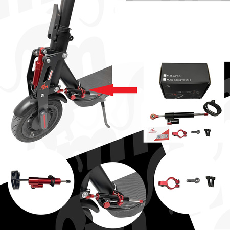 Amortyzator Skrętu MONORIM MDamper do Ninebot Max G30 / Motus Scooty 10 / Frugal Power - kolor CZARNY