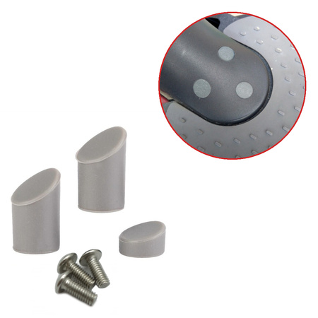 3x Szara zaślepka + 3x Śruba do tylnego błotnika do Xiaomi M365 / PRO / PRO 2 / 1S / Essential