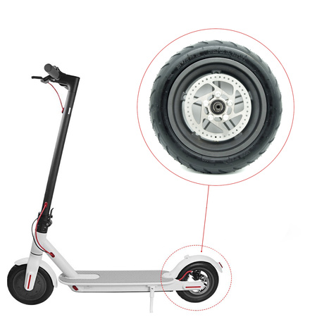 ZESTAW Koło Tył - Felga + opona pneumat 8.5" + tarcza 110mm V1 do Xiaomi M365 / 1S / Essential