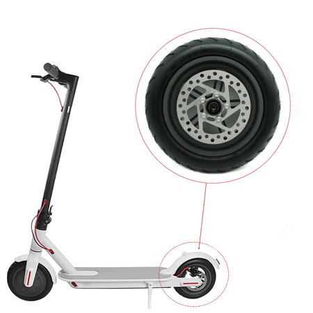 ZESTAW Koło Tył - Felga + opona pneumat 8.5" + tarcza 120mm do Xiaomi M365 PRO / PRO 2