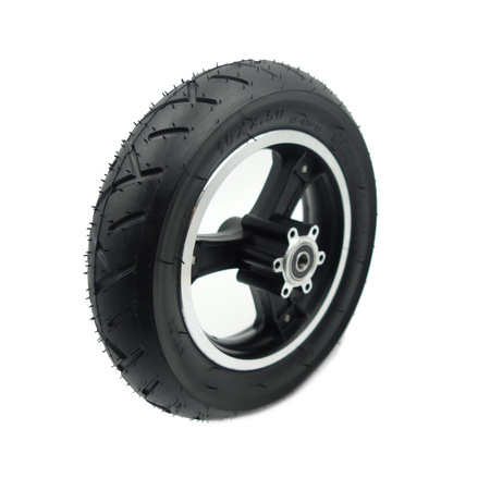 Koło przednie z oponą pełną do Kugoo M4 / M4 PRO (zestaw: opona pełna 10x2.5", felga skręcana 6")