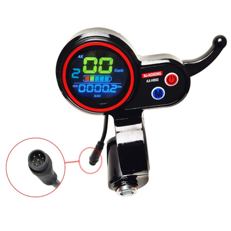 Wyświetlacz 6 pin z manetką i stacyjką do hulajnóg elektrycznych