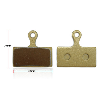 Złote metaliczne klocki hamulcowe do Shimano M665 / M515 / BB5