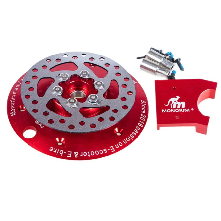 Monorim MD-FB RED Osłona Pokrywa Przedniego Silnika 36V z tarczą hamulcową i adapterem RED do Xiaomi M365 / PRO / PRO 2 / 1S / Essential. Zainstaluj Przedni hamulec