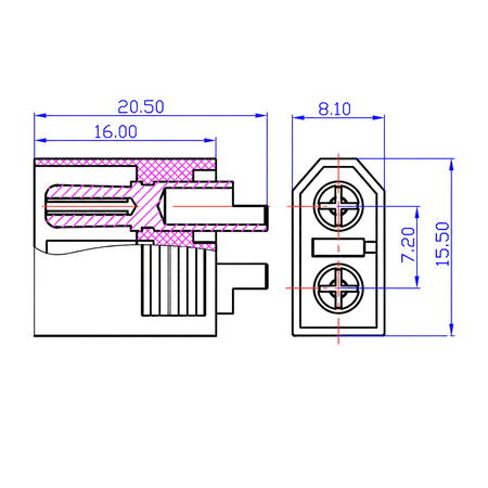 Wtyk Złącze XT60 Męskie do Hulajnóg Elektrycznych