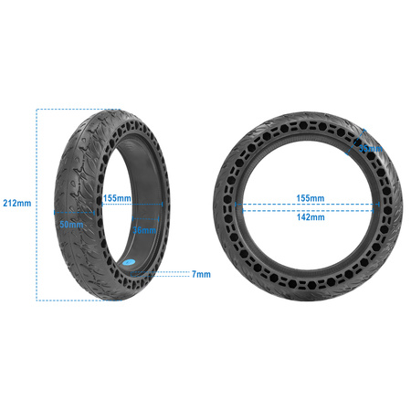 OPONA 8.5x2'' (8 1/2x2) Bezdętkowa do Xiaomi M365 / PRO2 / 1S / Mi 3 / Motus Scooty 8.5