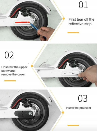 Osłona tarczy hamulcowej do Xiaomi M365 / PRO / PRO 2 / 1S / Essential - CZARNY