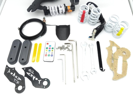 Zawieszenie przednie amortyzator SHARKSET do Ninebot Max / G30 Motus Scooty 10 / Frugal Power - kolor BIAŁY