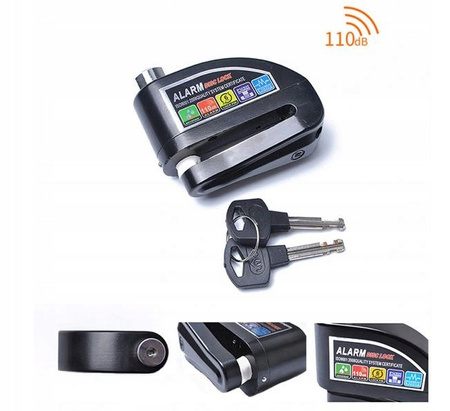 Blokada Tarczy Hamulcowej DISC LOCK Alarm do Xiaomi M365 / PRO / PRO 2 - Czarny